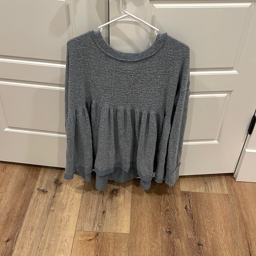 Raw hem edging, peplum style